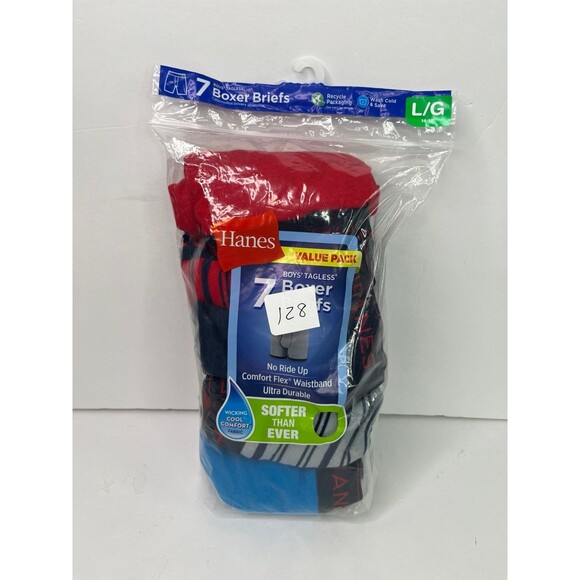 Bundle Boys Hanes FOTL Underwear Briefs Boxers Size Underwear Size Large 14/16 - Picture 4 of 7